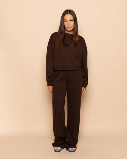 SCUBA PINTUCK PANTS PETITE BRUIN