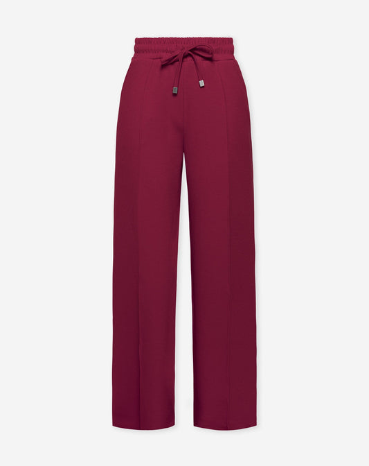 SCUBA PINTUCK PANTS PETITE BURGUNDY
