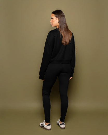 SOFT RIB LEGGING ZWART