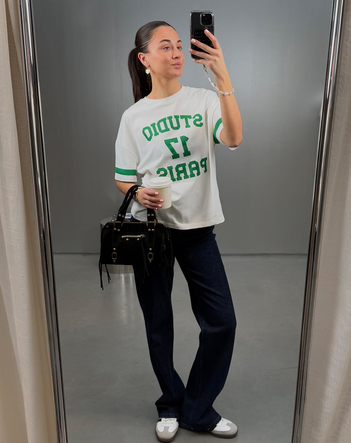 STUDIO PARIS OVERSIZED TEE GROEN