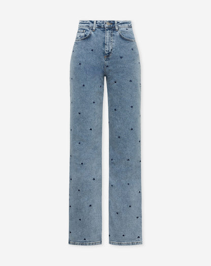 HEART BOOTCUT JEANS MARINEBLAUW