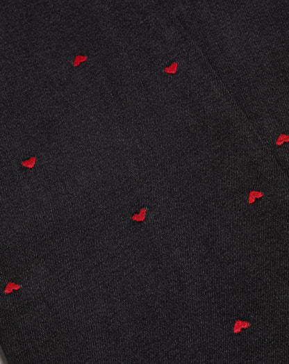 HEART BOOTCUT JEANS DONKERGRIJS
