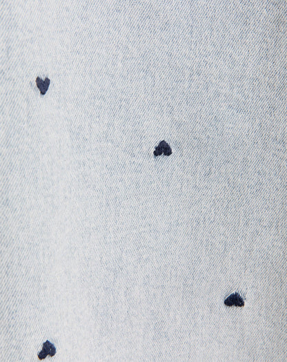HEART BOOTCUT JEANS LICHTBLAUW