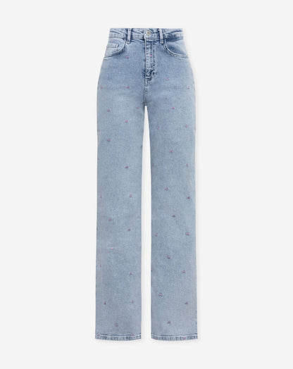 HEART BOOTCUT JEANS LILA