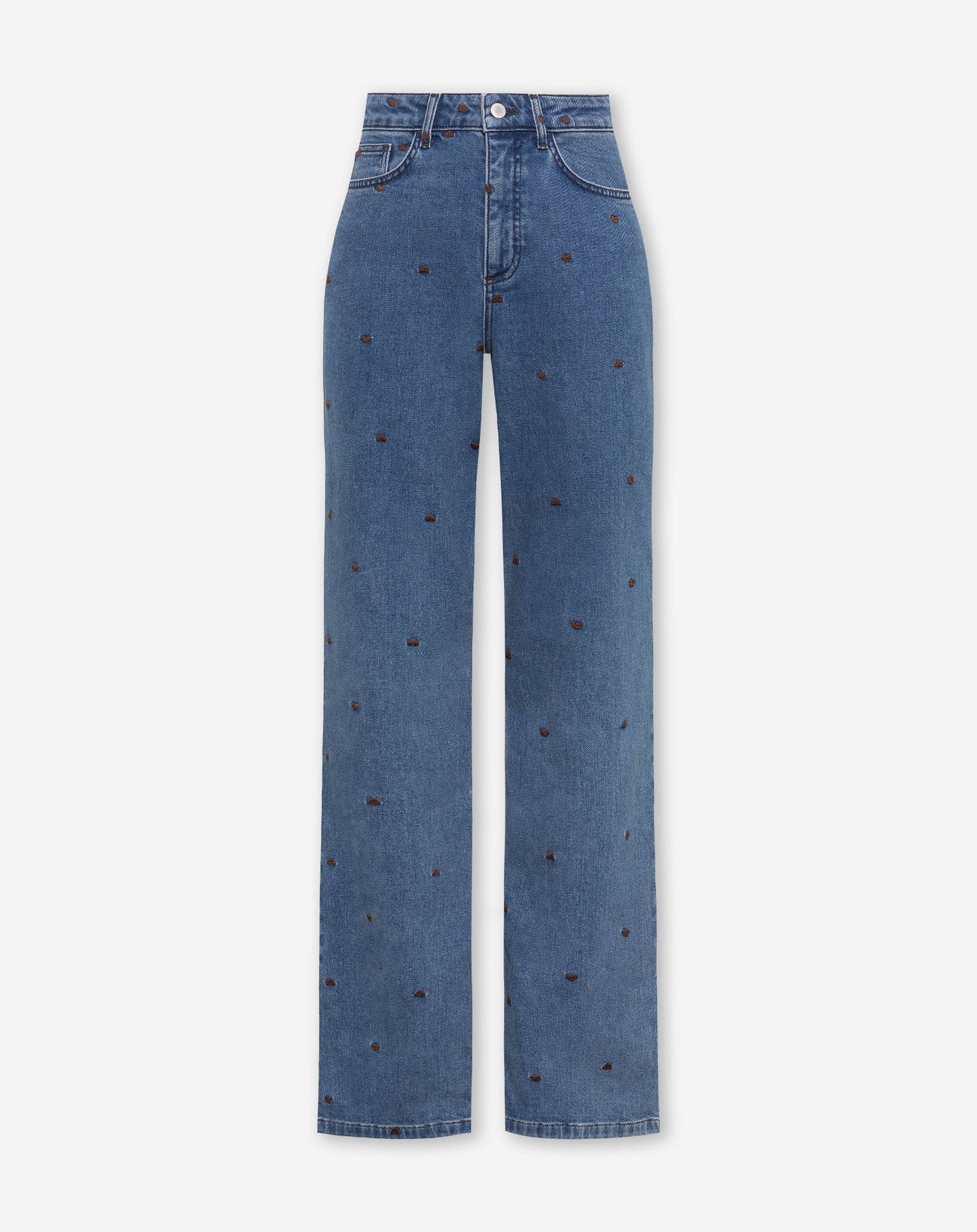 HEART BOOTCUT JEANS MID BLAUW BRUIN