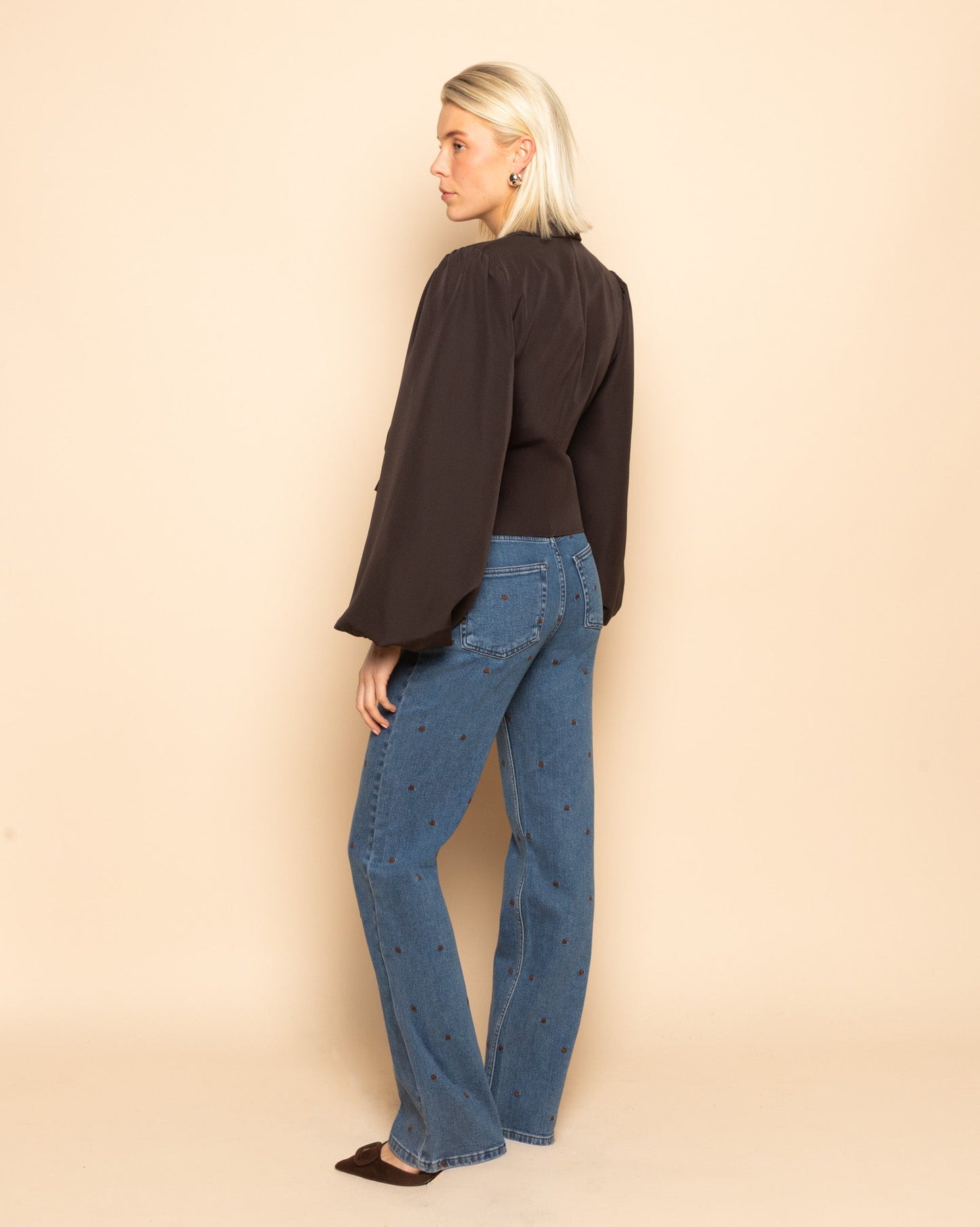 HEART BOOTCUT JEANS MID BLAUW BRUIN