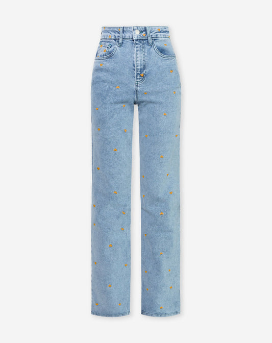 HEART BOOTCUT JEANS ORANJE