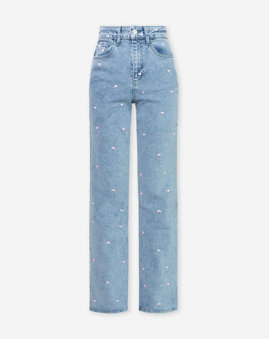 HEART BOOTCUT JEANS ROZE