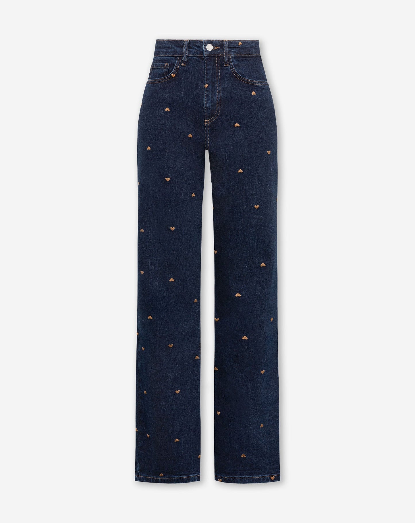 HEART BOOTCUT JEANS DONKERBLAUW