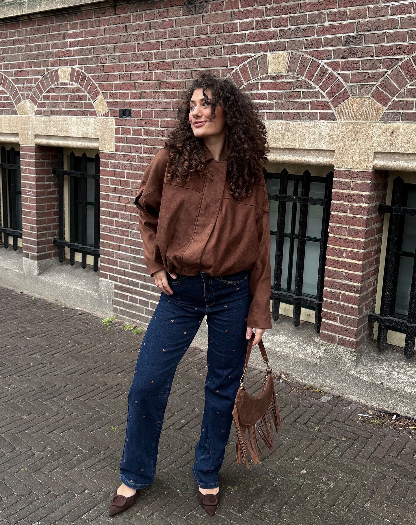 HEART BOOTCUT JEANS DONKERBLAUW