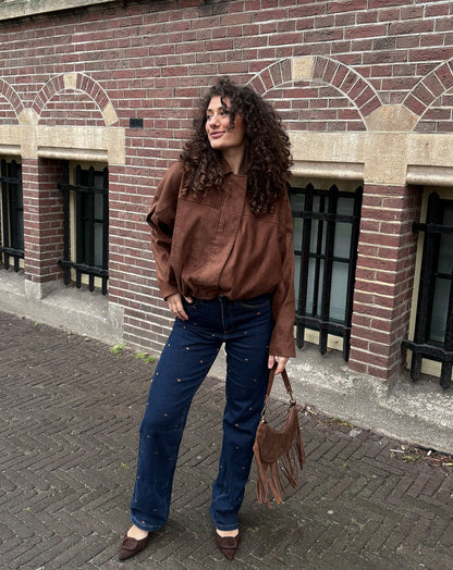 HEART BOOTCUT JEANS DONKERBLAUW