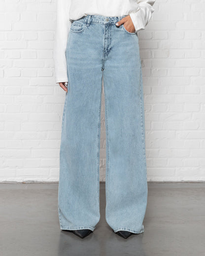 WIDE LEG JEANS BLAUW