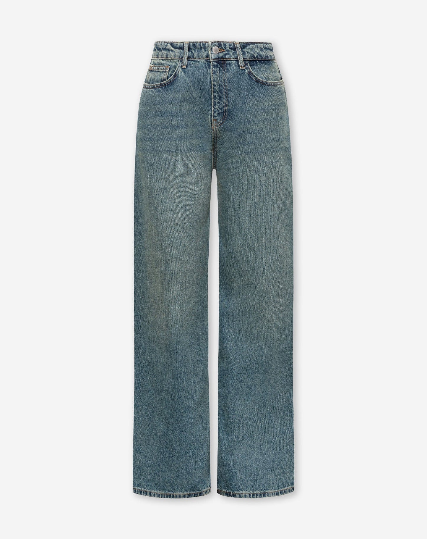 WIDE LEG JEANS TINTED BLAUW 