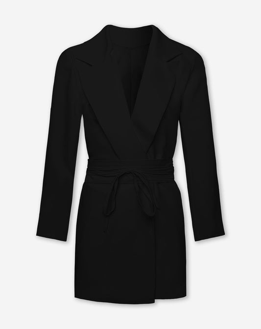 SADIE BLAZER DRESS TALL ZWART