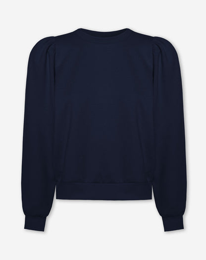 SCUBA PUFF SLEEVE SWEATER MARINEBLAUW