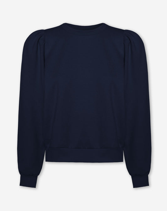 SCUBA PUFF SLEEVE SWEATER MARINEBLAUW