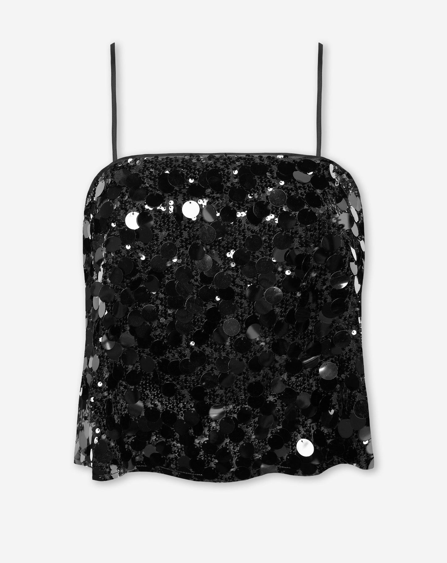 FAY BIG SEQUINS CAMI TOP ZWART