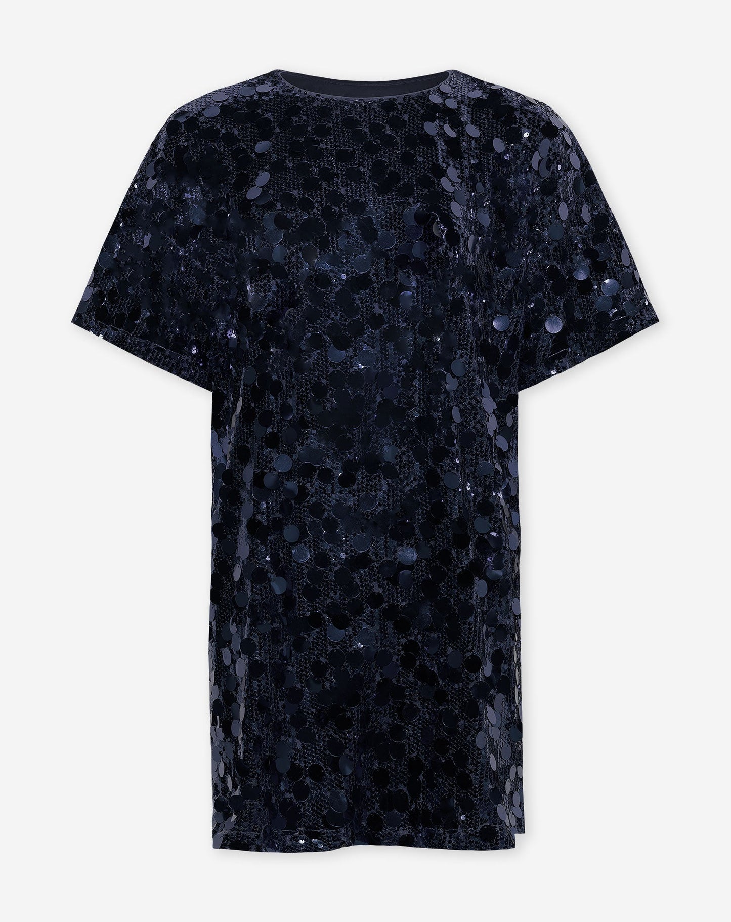 FAY BIG SEQUINS TEE DRESS MARINEBLAUW