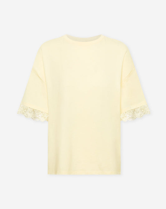 LACE SLEEVE OVERSIZED TEE BOTERGEEL