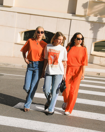 JULIE PUFF SLEEVE TOP ORANJE