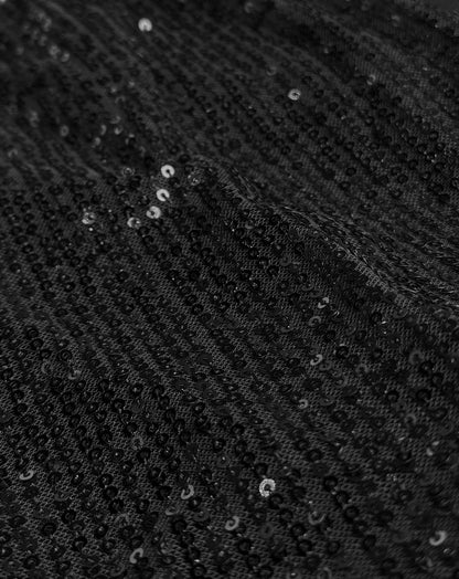 GRACE SEQUINS SLEEVE BLAZER ZWART