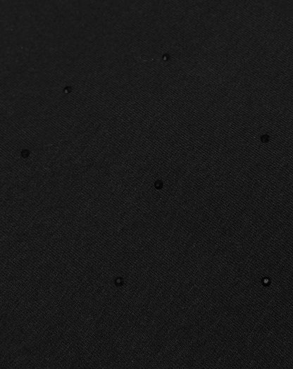 SMALL RHINESTONE OVERSIZED TEE ZWART