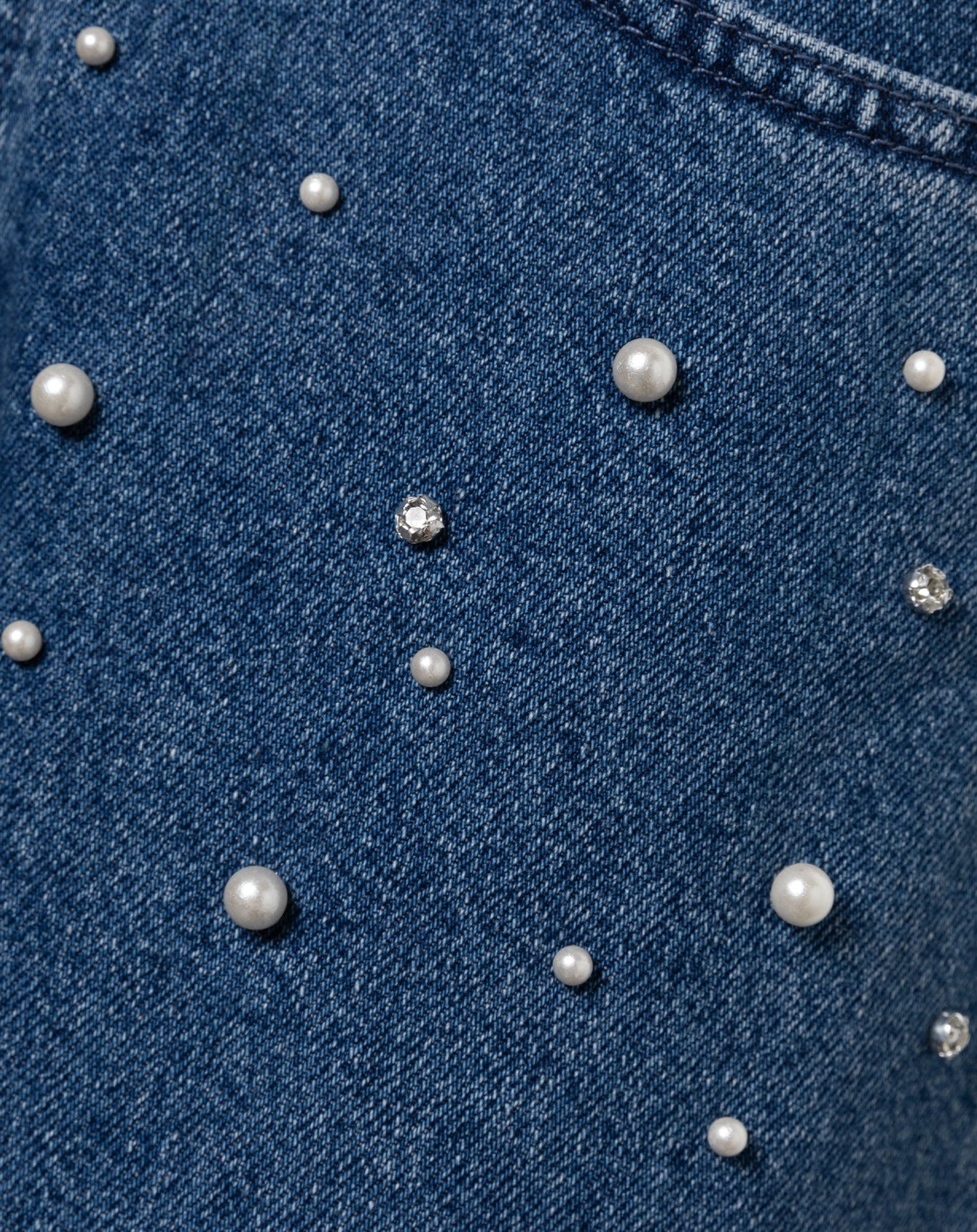 PEARL MIX STRAIGHT LEG JEANS BLAUW