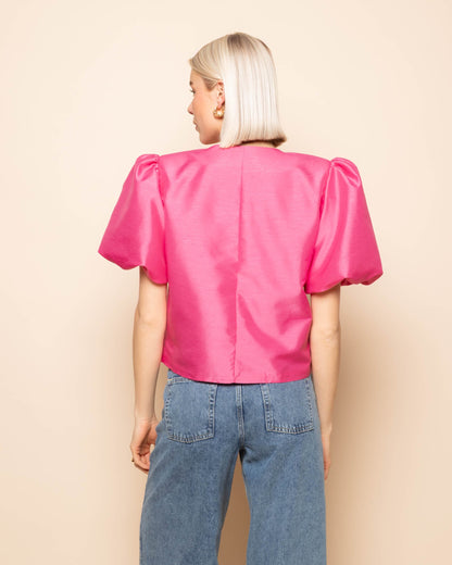 JADE PUFF SLEEVE BLAZER ROZE