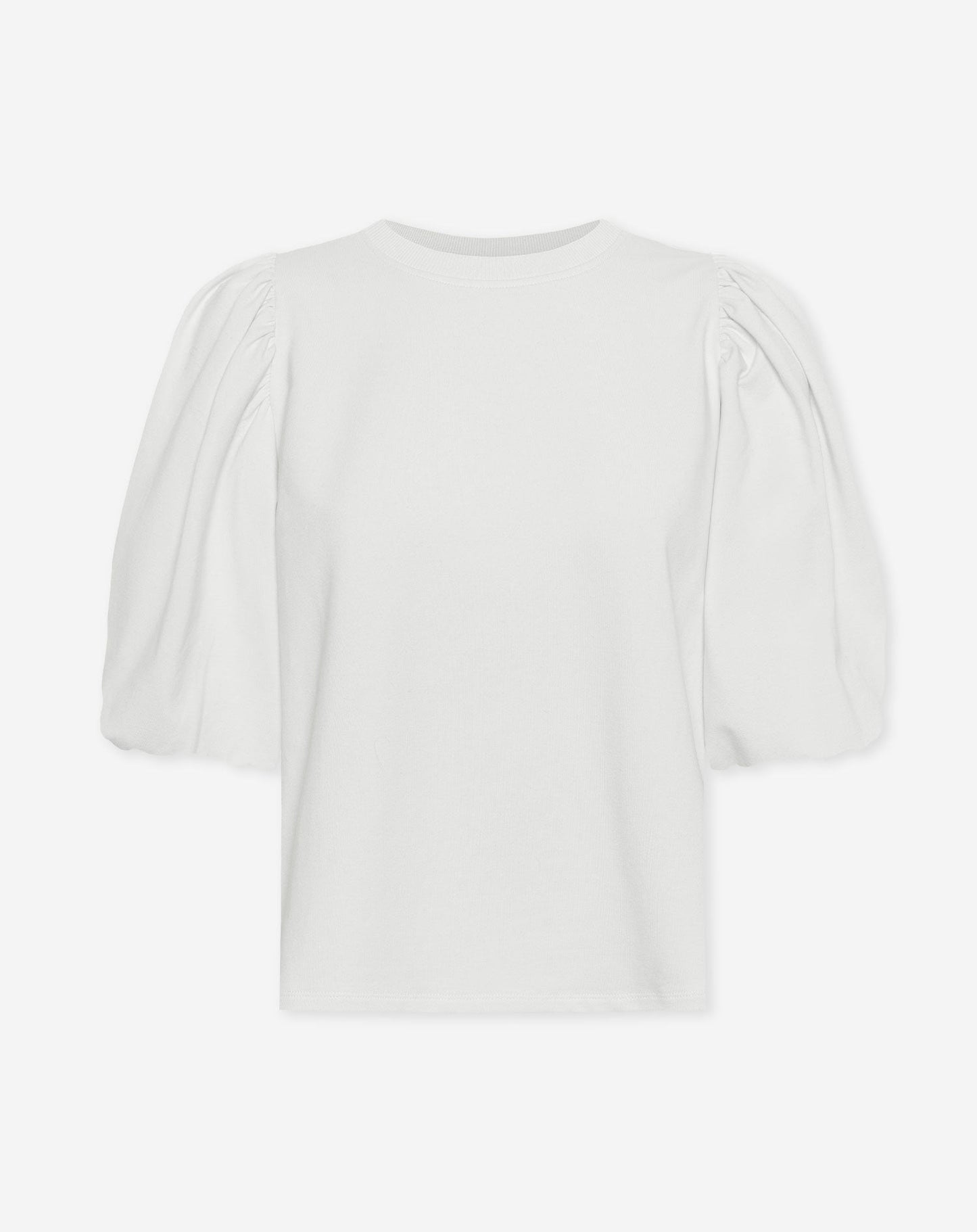 LOA PUFF SLEEVE SWEAT TOP CRÈME