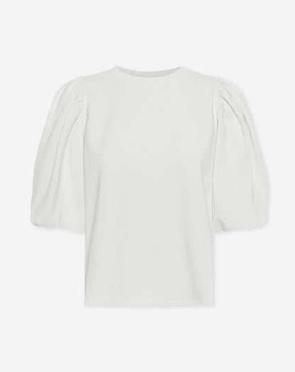 LOA PUFF SLEEVE SWEAT TOP CRÈME