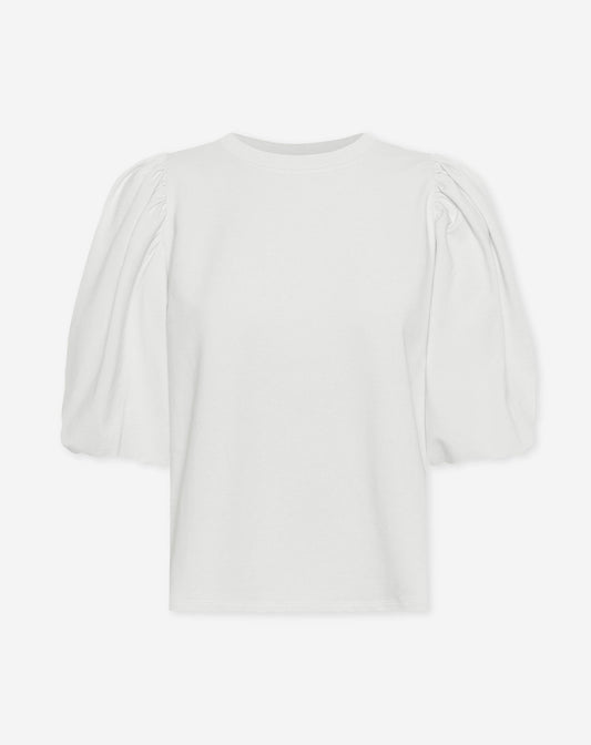 LOA PUFF SLEEVE SWEAT TOP CRÈME