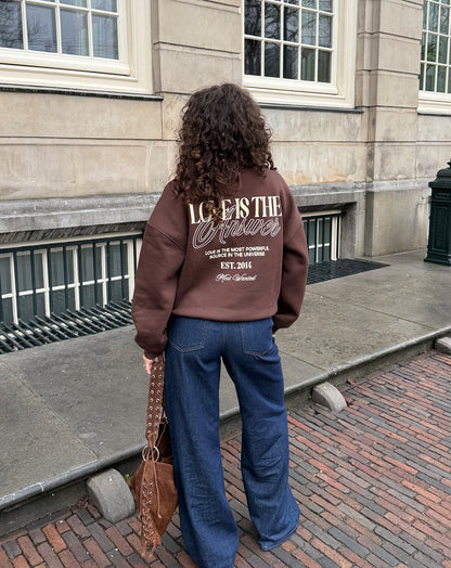 LOVE IS THE ANSWER SWEATER BRUIN