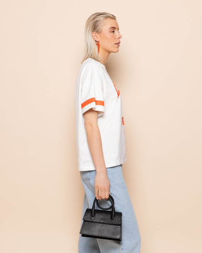 CROWNED OVERSIZED TEE CRÈME