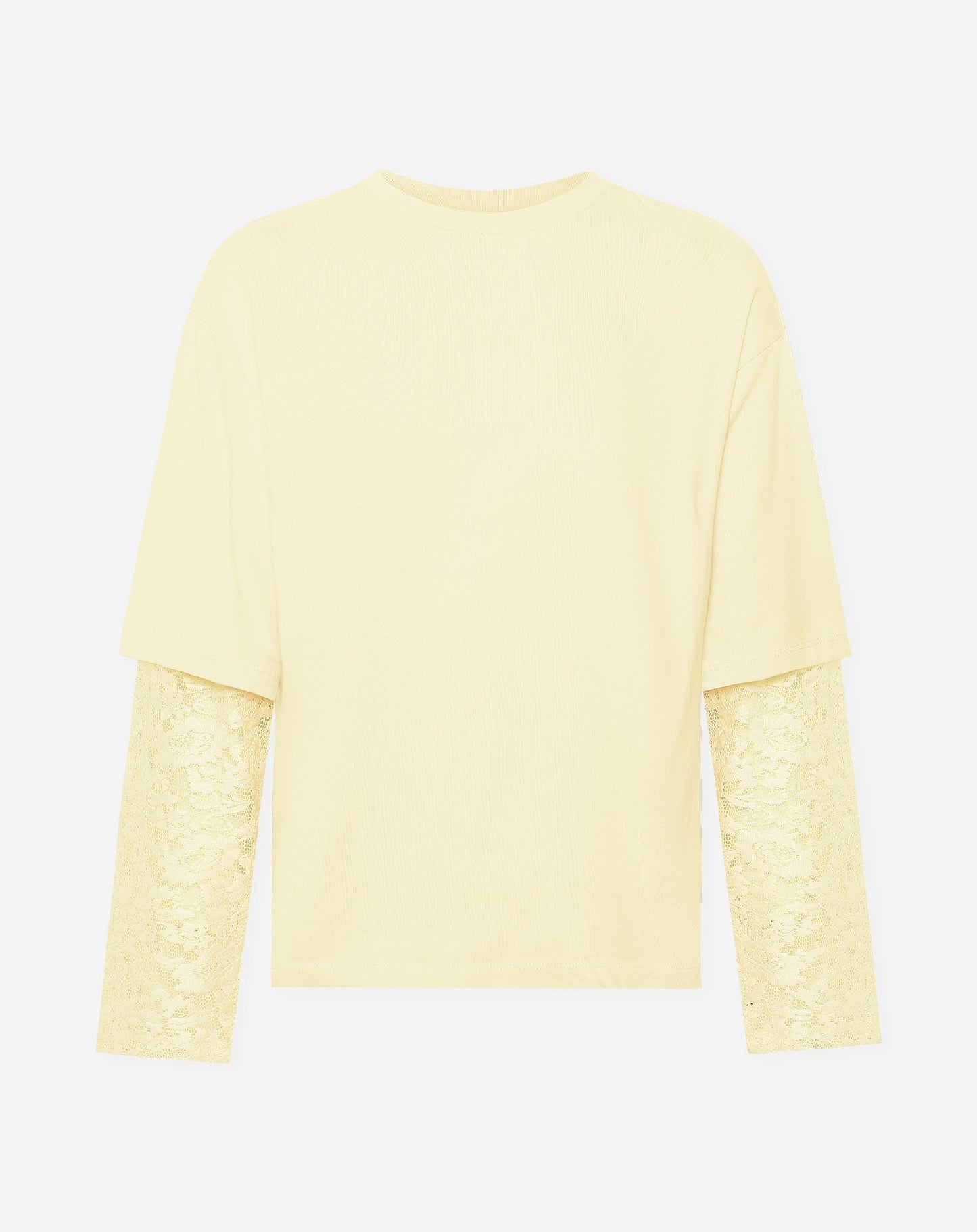 LACE LONG SLEEVE OVERSIZED TEE BOTERGEEL