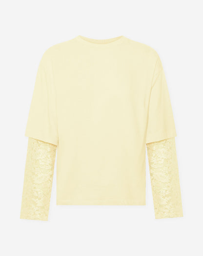 LACE LONG SLEEVE OVERSIZED TEE BOTERGEEL