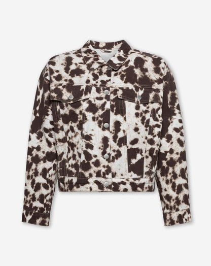 COW ALLOVER DENIM JACKET BRUIN