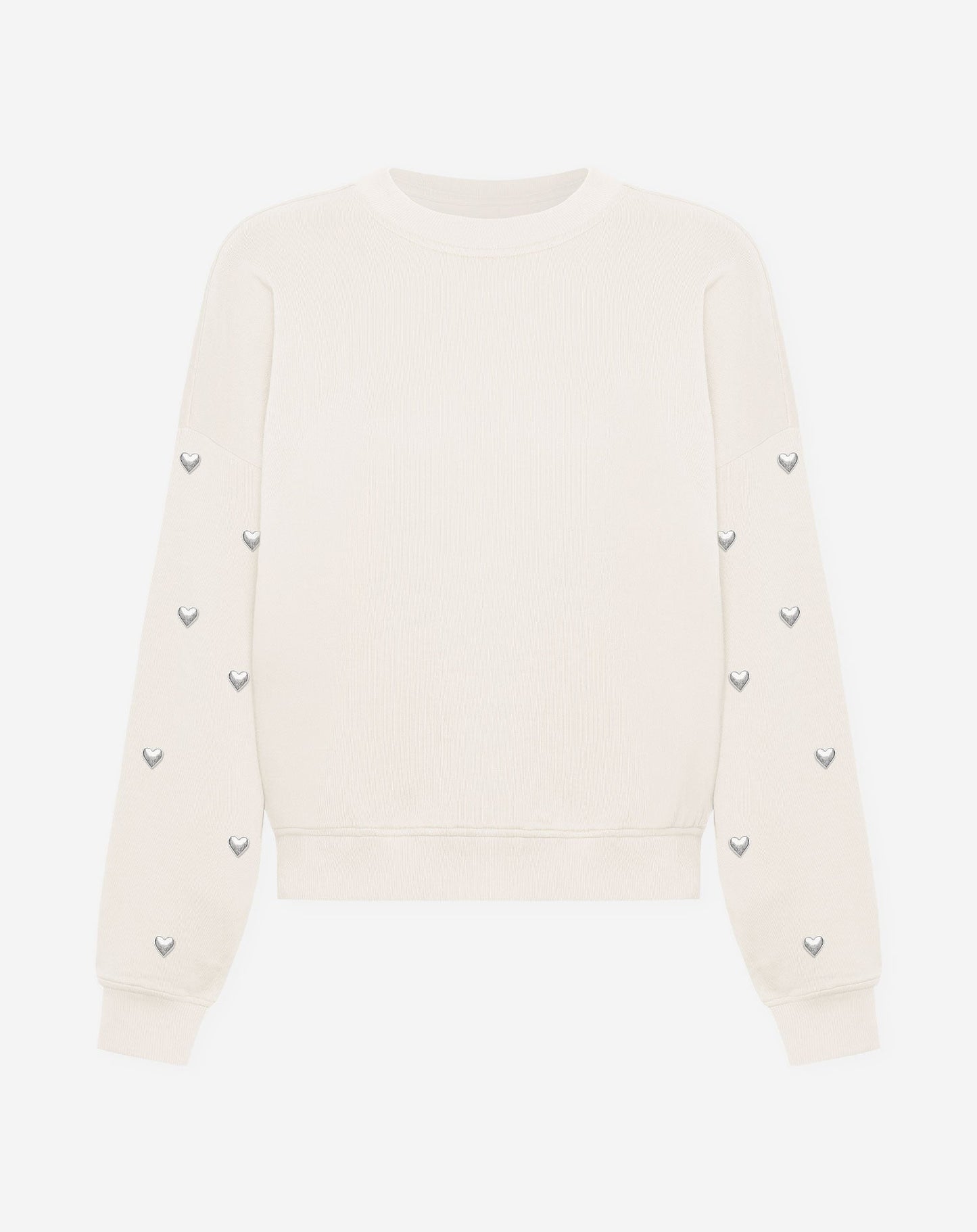 HEART STUD SWEATER CRÈME