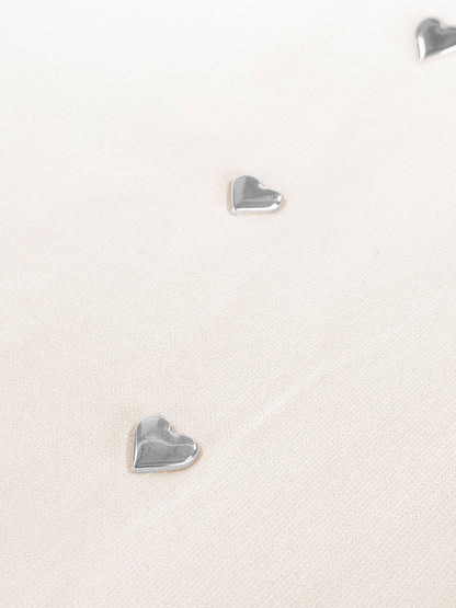 HEART STUD SWEATER CRÈME