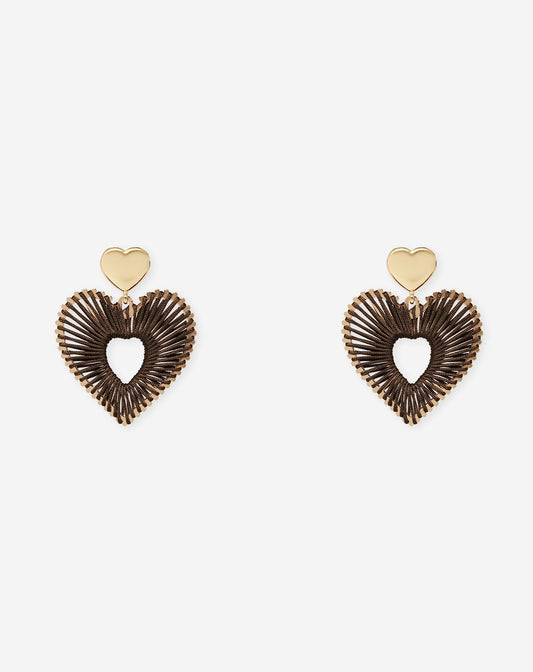 COLORED HEART EARRINGS DONKERBRUIN