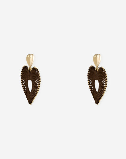COLORED HEART EARRINGS DONKERBRUIN