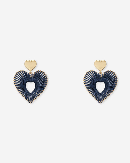 COLORED HEART EARRINGS MARINEBLAUW
