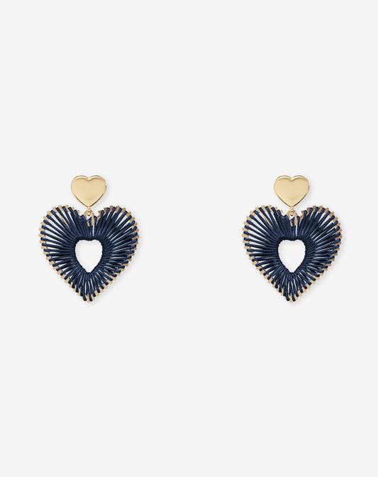 COLORED HEART EARRINGS MARINEBLAUW