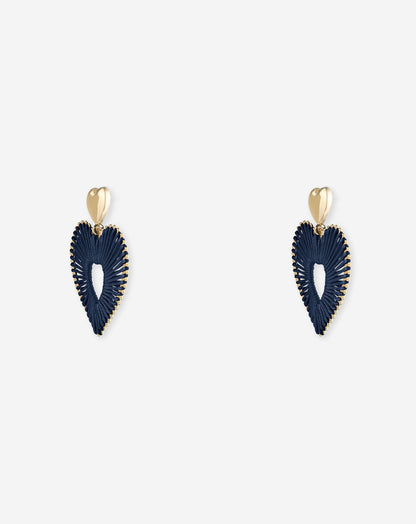 COLORED HEART EARRINGS MARINEBLAUW