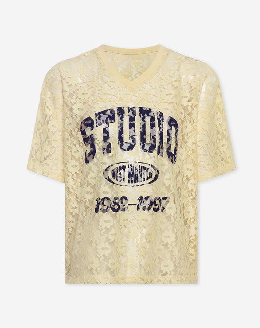 LACE SPORTS STUDIO V NECK TEE BOTERGEEL