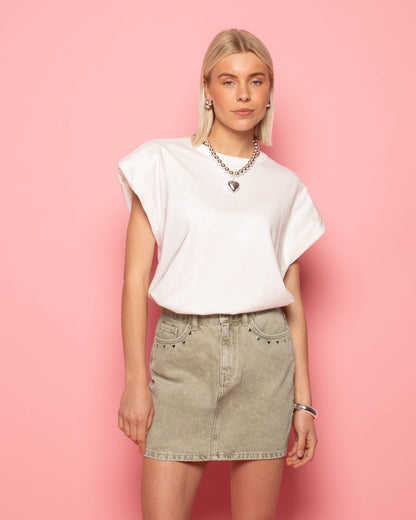 PADDED TEE CRÈME