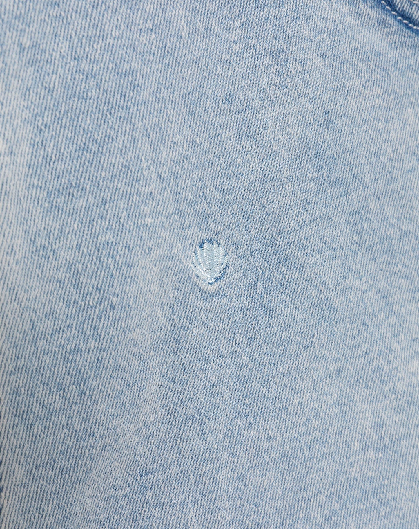 SHELL DENIM SKORT BLAUW