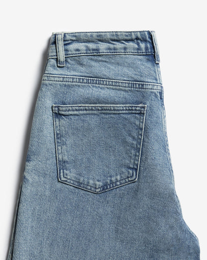 COMFORT WIDE LEG JEANS MID BLAUW
