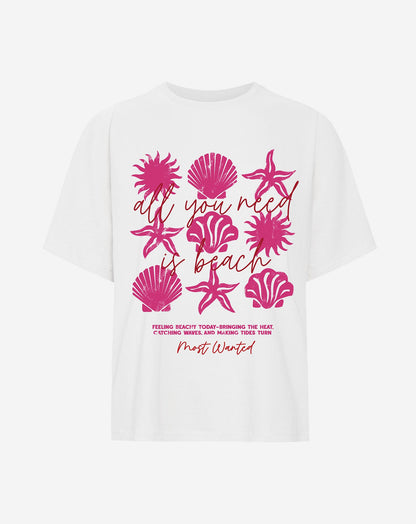 FEELING BEACHY OVERSIZED TEE CRÈME