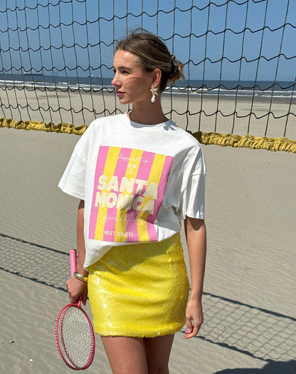 SANTA MONICA OVERSIZED TEE CRÈME