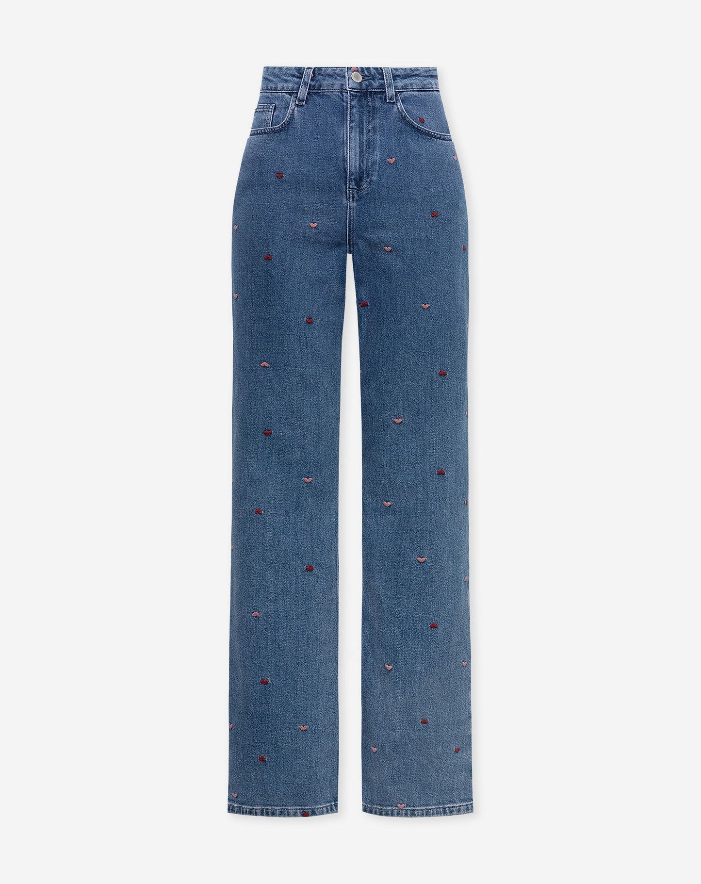 HEART MIX BOOTCUT JEANS ROOD